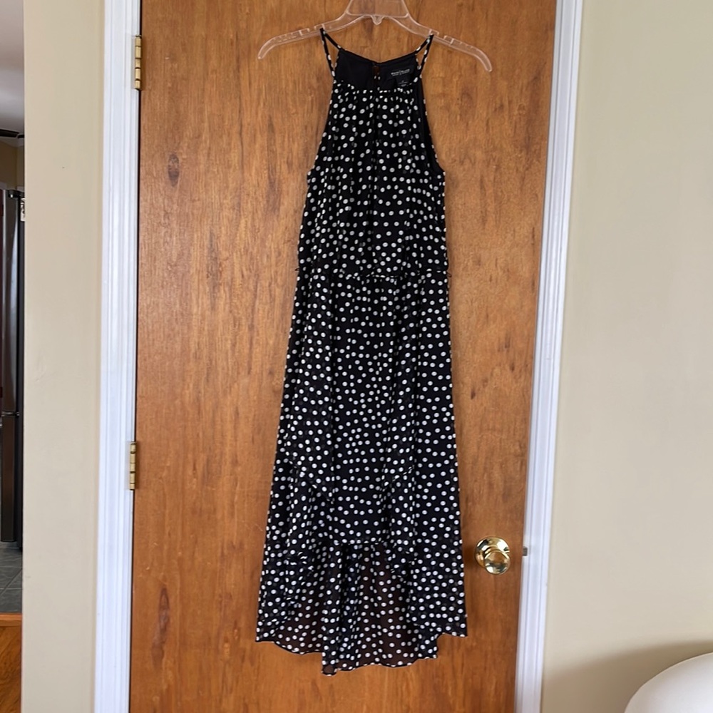 Black and White Polka-dot Halter top dress